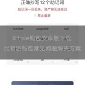 Bitpie钱包安卓版下载 比特派钱包常见问题解决方案