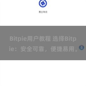 Bitpie用户教程 选择Bitpie：安全可靠，便捷易用。