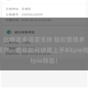 比特派多语言支持 轻松管理多链资产，教你如何快速上手Bitpie钱包！