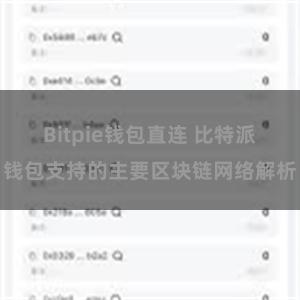 Bitpie钱包直连 比特派钱包支持的主要区块链网络解析