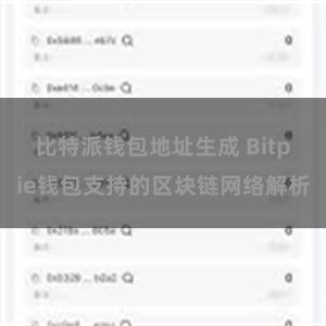 比特派钱包地址生成 Bitpie钱包支持的区块链网络解析