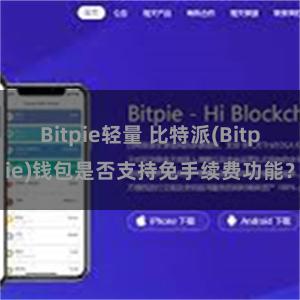 Bitpie轻量 比特派(Bitpie)钱包是否支持免手续费功能？