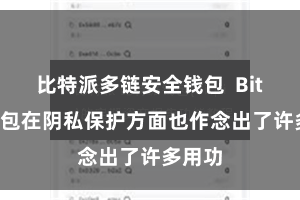 比特派多链安全钱包  Bitpie钱包在阴私保护方面也作念出了许多用功